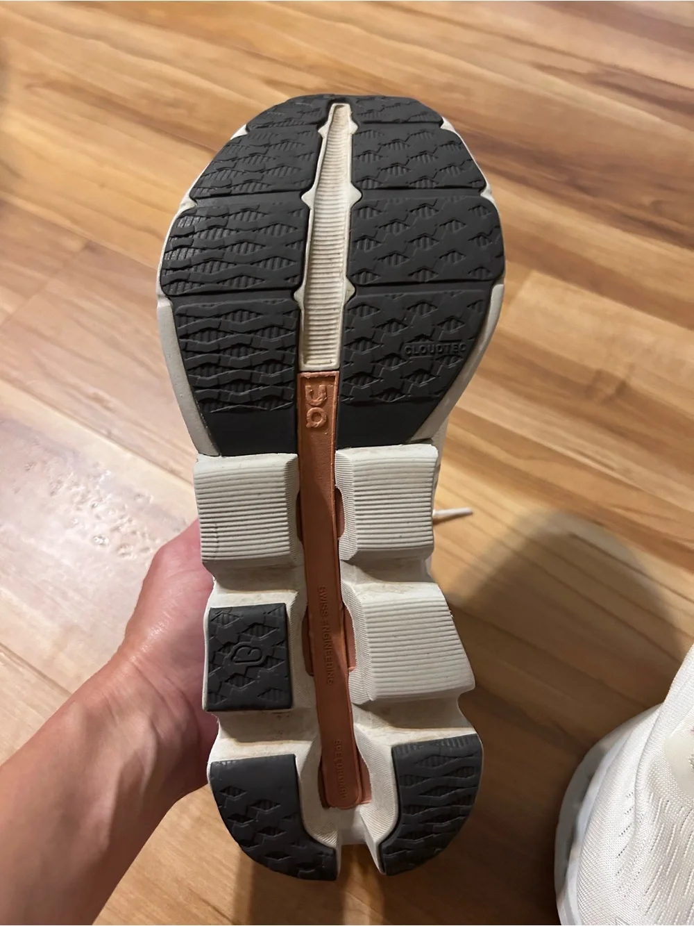 On Running Women's Cloudspark White/Navy Running Shoes